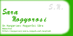 sara mogyorosi business card